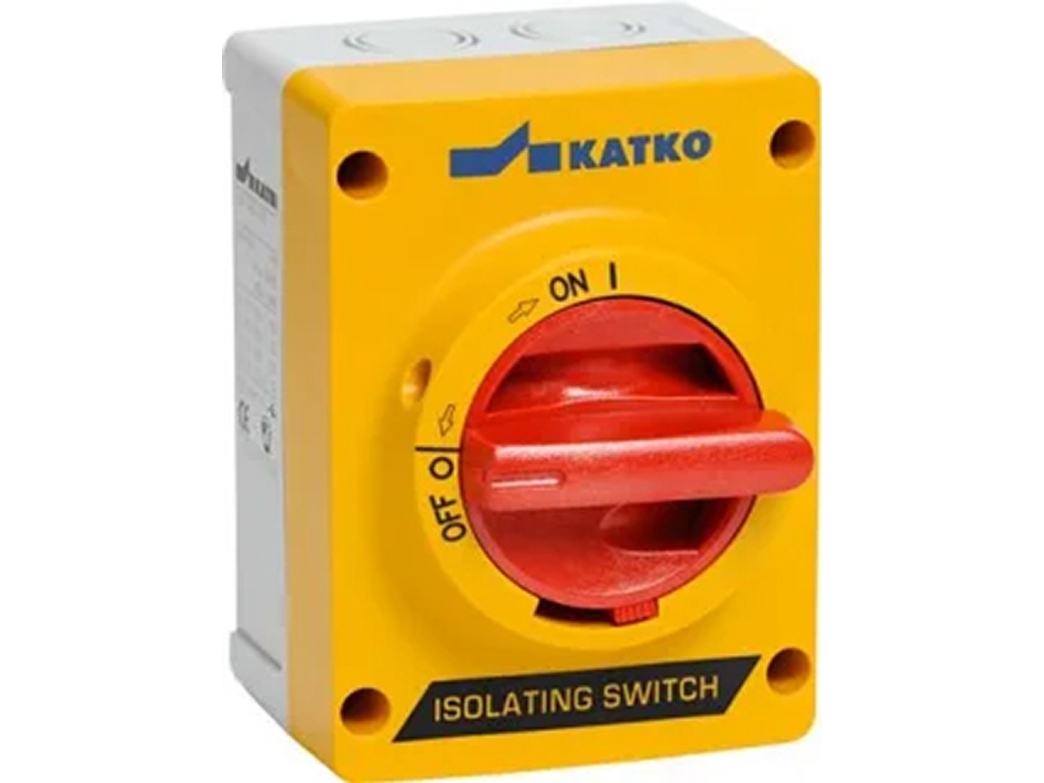 Katko KEM 416M2-M20P - Sikkerhedsafbryder, 4-polet. 16 A, Grå/Sort, M20