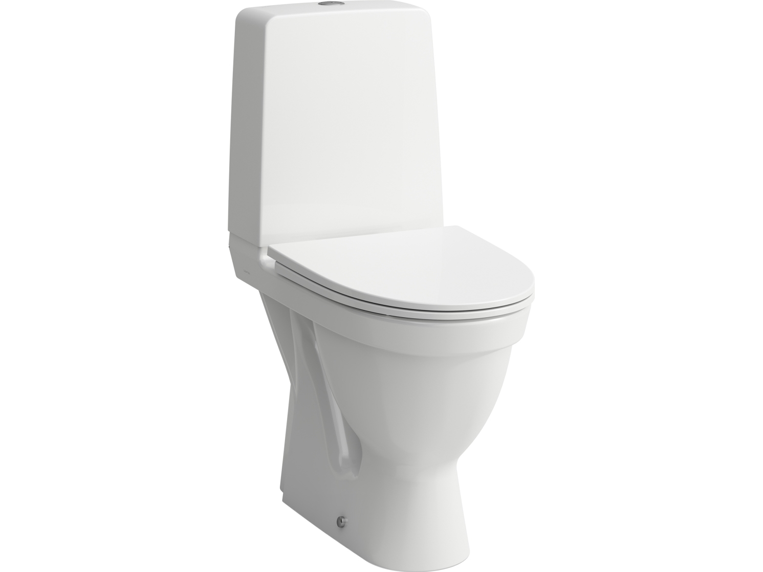 Laufen Kompas gulvstående toilet - høj model - med skjult S-lås, rimless skyllekant og til skruemontering