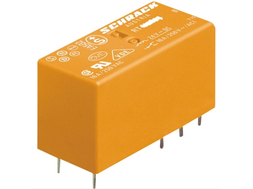 Printrel, 8A, 2 polet, 24V DC, RT424024