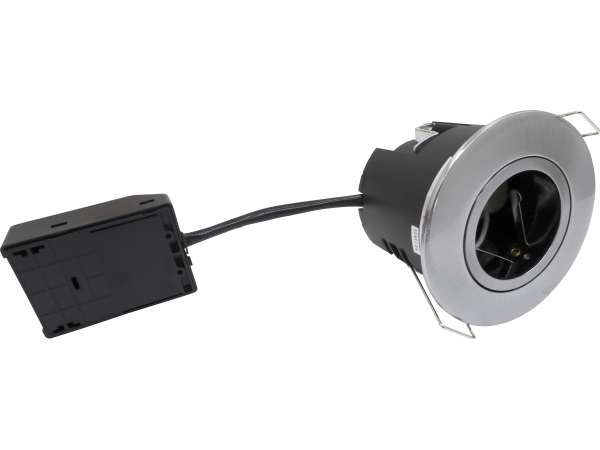 Nordtronic Uni Install G2 indbygningsspot, ekskl. lyskilde, GU10 (230V), rund, brstet aluminium indendrs