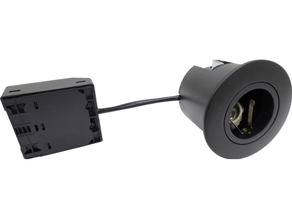 NORDTRONIC Quick Install G2, GU10, rund, mat sort, inden- og udendørs brug