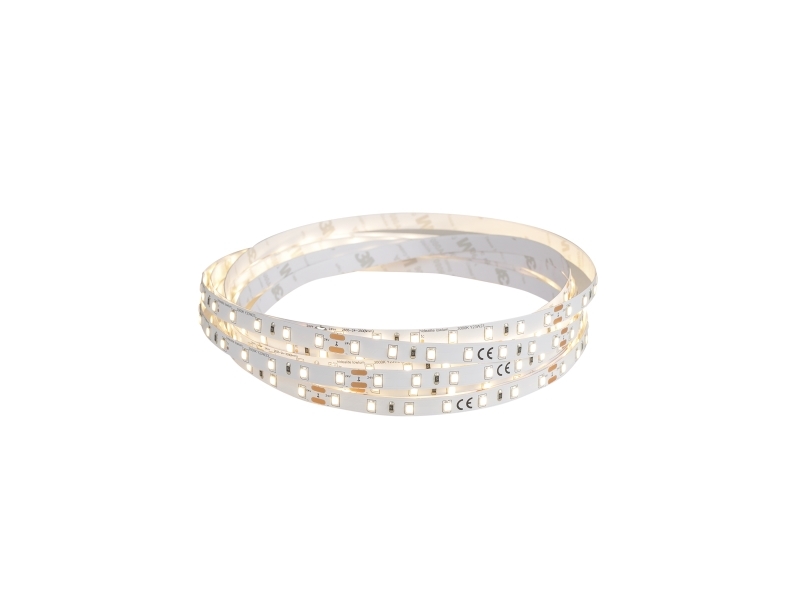 LEDstrip 24 V IP20 Lowlum 2700K 5 m, 120°, 4,4 W/m, 490 lm/m, Ra>90. Levetid L70 75.000 t. Leveres i 5 m.