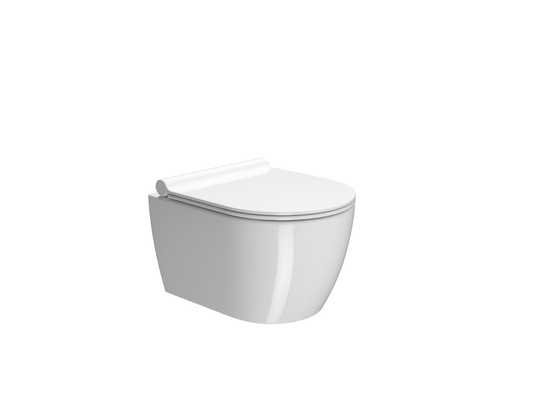GSI Pura kompakt vægtoilet 46x35cm med Swirlflush skylleteknik - boltafstand 180 mm