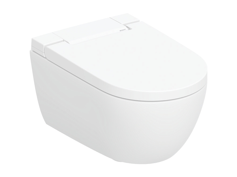 Geberit AquaClean Alba douchetoilet væghængt: WC-skål: hvid / KeraTect, Designafdækning: hvid