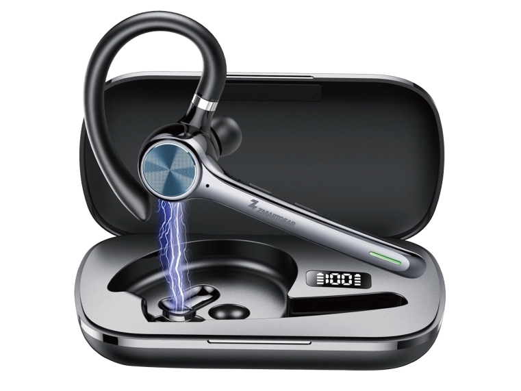 ZMARTGEAR Krystalklar lyd & komfort! Vores single ear Bluetooth headset med støjreduktion sikrer perfekt lyd i ethvert miljø