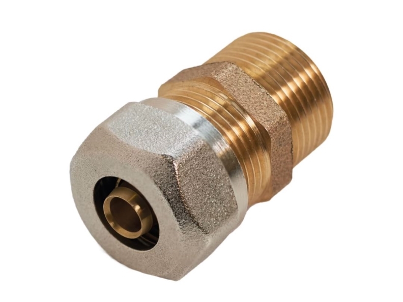 Roth Overgang 18 mm x 3/4" nippel rødgods