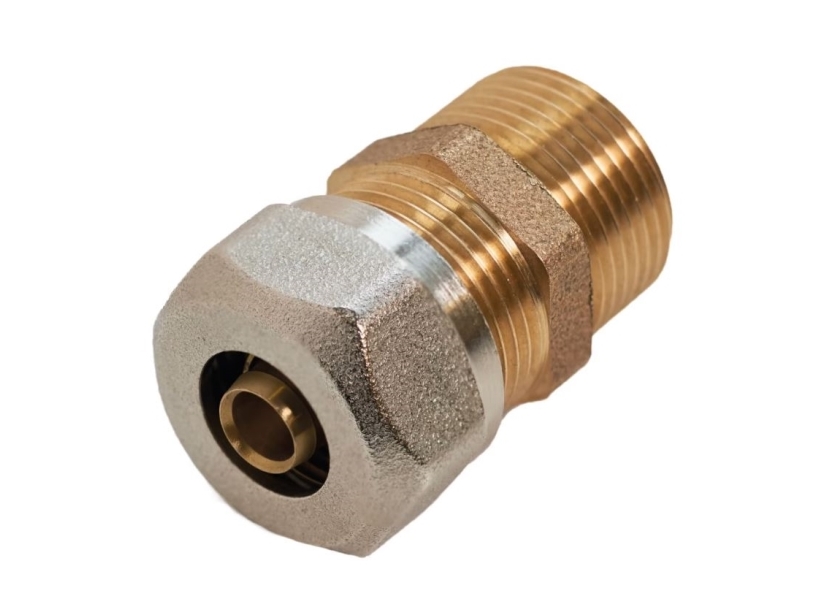 Roth Overgang 15 mm x 3/4" nippel rødgods