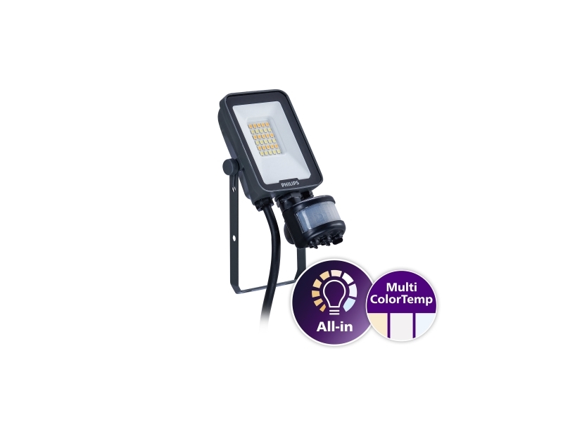 Philips Ledinaire Projektor Klein Mit Sensor All-In Bvp167 1200Lm/830-840-865 10W Ip65 Symmetrisch