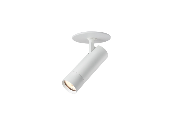 Optic Spot XXS 36° Hvid, 2700K/3000K, 5,4W, 380-390lm, Ra90, Justerbar 90°/350°. Med planforsænket fastgørelse for 70-85mm hulboring