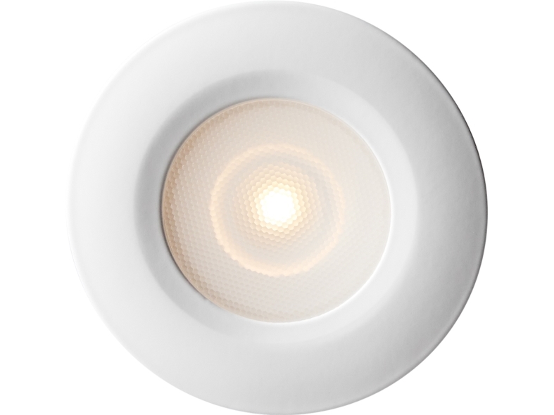 Downlight Thin G2 Hvid 3000K, 225lm, 90° spredning, 2,1W, 700mA. Integreret klemrække. Laveste indbygningshøjde 10 mm.