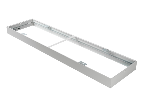 Monteringsramme til LED-panel, mål 300x1200 mm. Til påbygningsmontering, med plads til driver bag ved armatur.