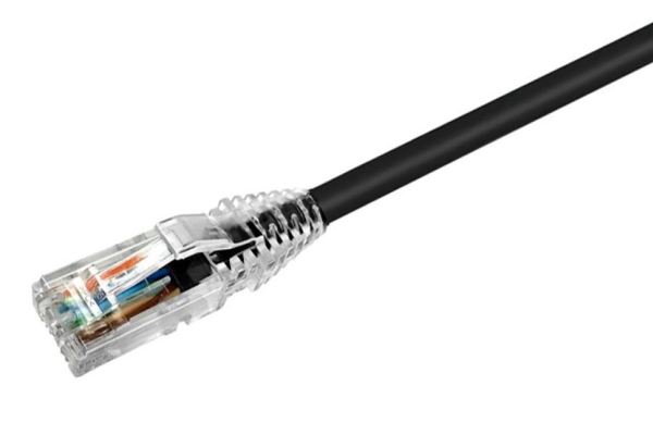COMMSCOPE Patchkabel Kat 6A U/UTP udendørs, længde: 10 meter, farve: sort UV bestandig LSZH kappe