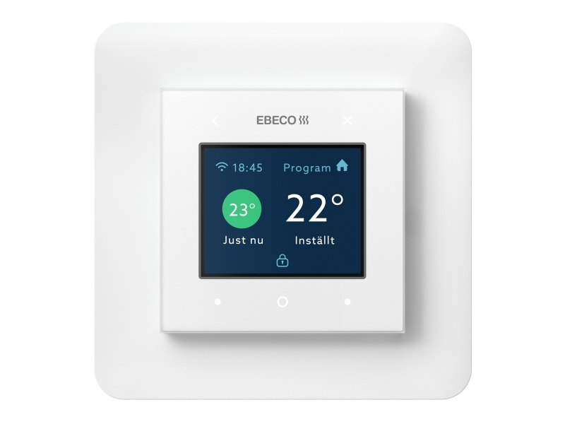 EBECO TERMOSTAT EB-THERM 500, Digital, Wifi Ready, skemalægning, aflæsning af forbrug, touch, nattesænkning mm.