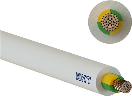 NKT Installationskabel, Halogenfri, 1G6 mm² NOIKLX 90° Dca, Lysegrå, 300/500V, Ring 50 m, Kabeldiameter 7,9 mm - (50 meter)
