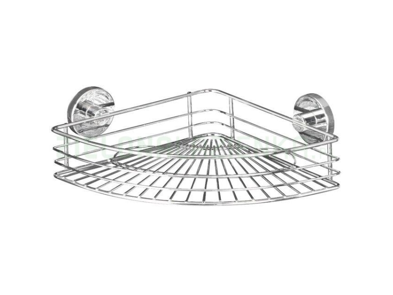 Hjørnehylde/trådkurv til shampoo – monteres uden boring med Vacuum-Loc® system der holder op til 33 kg pr. fasterner