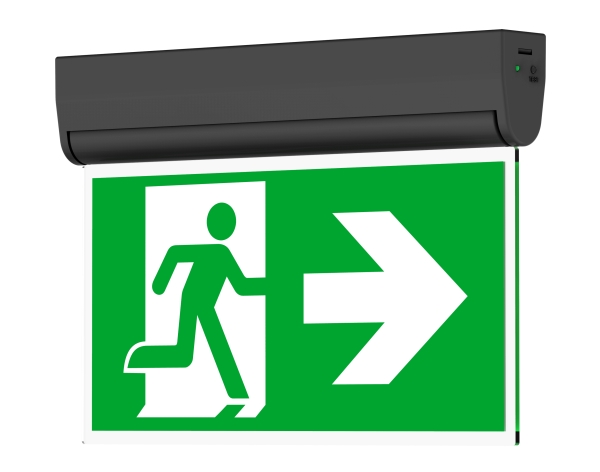 OPPLE FLUGTVEJSARMATUR 3W-Auto selvtest-3 timers batteridrift-SORT