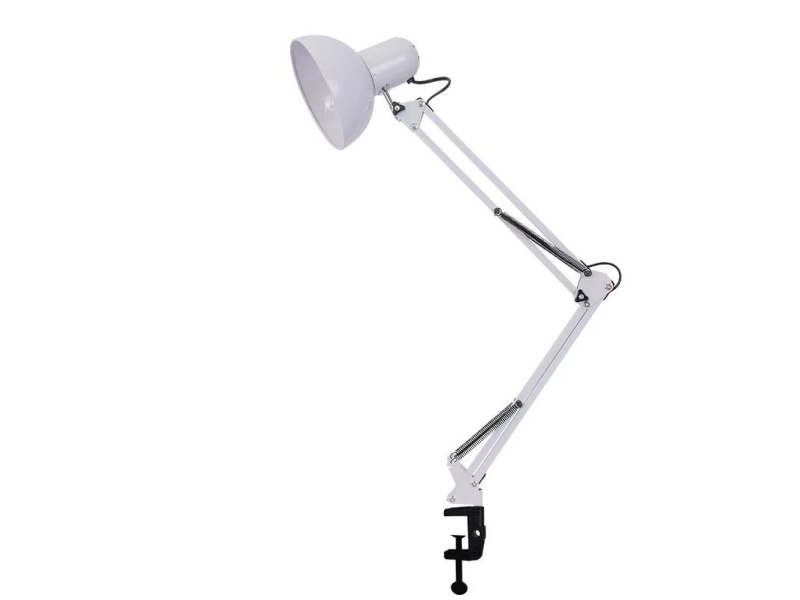 ARCHI bordlampa E27 med klämma för fastsättning VIT