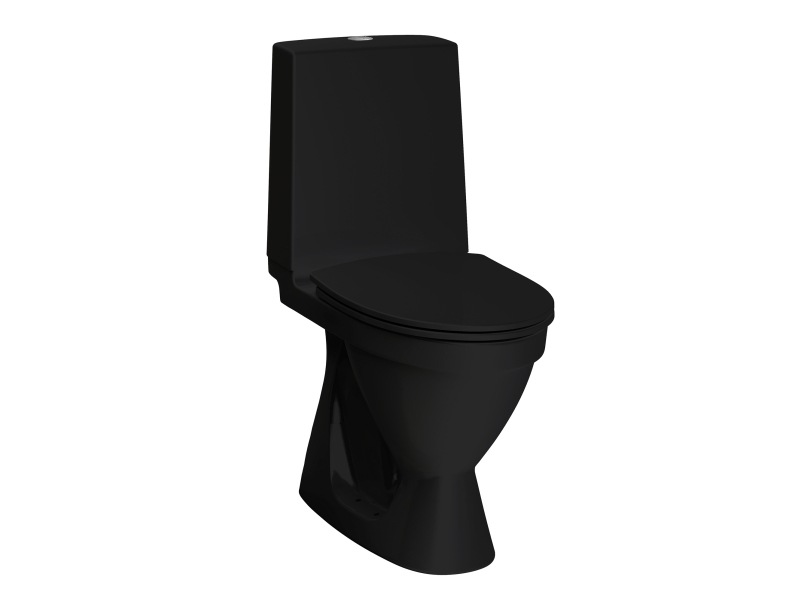 LAUFEN RIGO gulvstående toilet skjult s-lås 43cm matsort