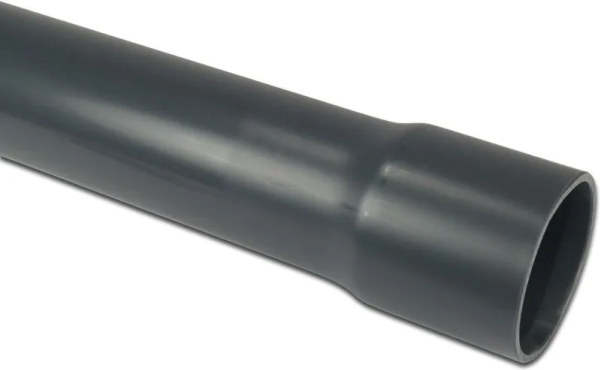 NORDIC AQUA SOLUTIONS PVC rør 63 mm PN10 med muffe i længder a 5 meter - (5 meter)