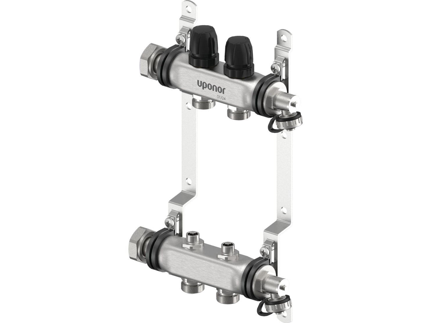 Uponor Vario S fordelerrørsæt 2 kredse. 2 x 3/4 Euro