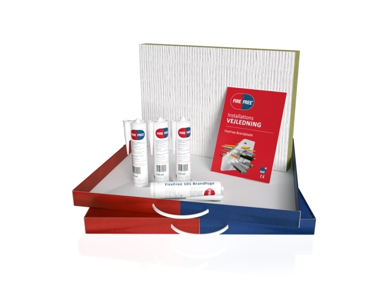 SCANDI SUPPLY FireFree 602 Brandkuffert, er en All-in-one' kuffert for brandplade, idéel til brandlukning af kabler
