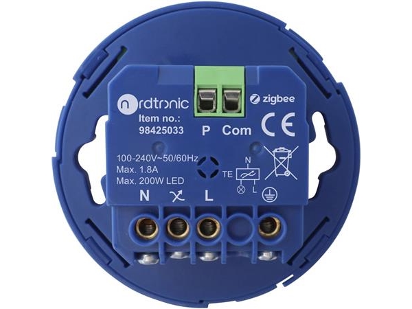 Lamputtag med Zigbee - dimmer, Ø83 mm, vit