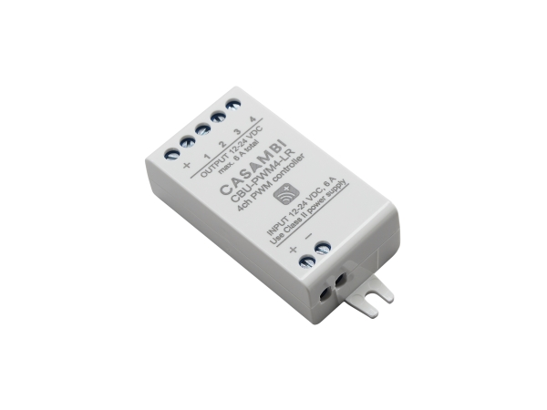 Fleksibel modul til trådløs styring. Casambi PWM4, fire uafhængige udgange til styring af Single Color, RGB, RGBW & TW.