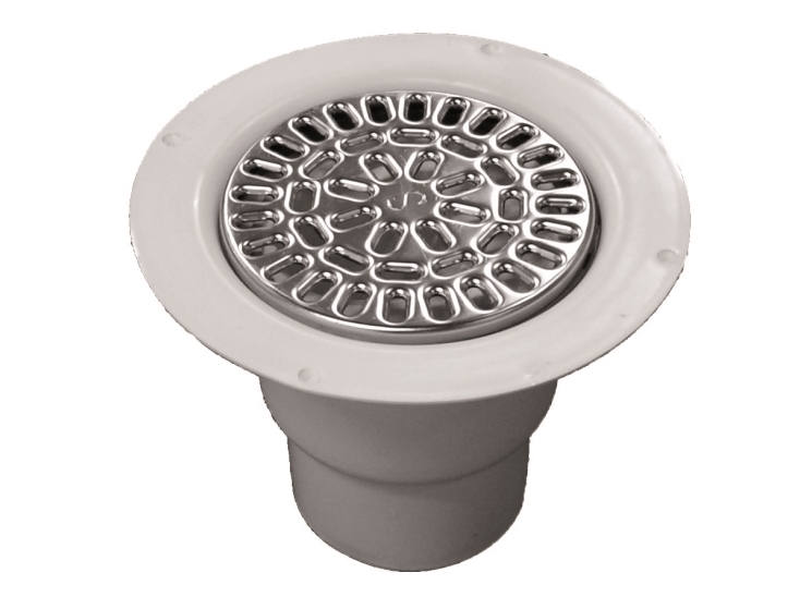 Purus BRAGE 110 mm afløbsskål t/vinyl, u/studs, lodret, rustfri