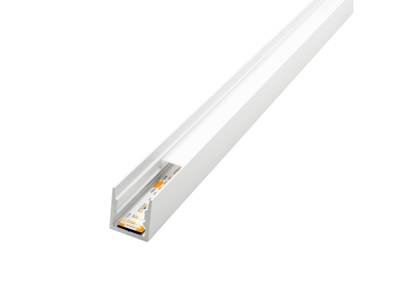 SG ARMATUREN StripLine 1,8m Hvid profil påbygget soft - uden LED strip og driver