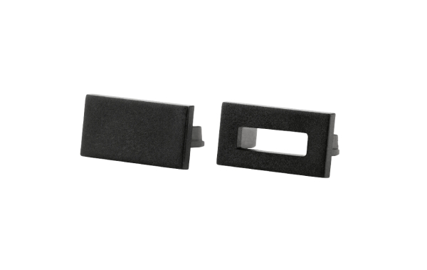 SG ARMATUREN StripLine Sort Endedeksel kit slim Polycarbonat (PC)
