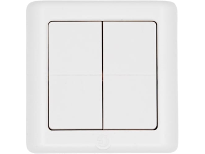 Shelly BLU Wall Switch 4 ZB DK väggbrytare, Zigbee, Bluetooth, batteridriven, vit