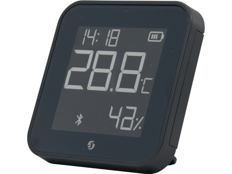 Shelly BLU H&T ZB temperatur- og fugtighedsensor med display, Bluetooth + Zigbee, sort