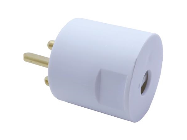 FIX-PRO Stikprop hospital 2-pol med jord rund lige. 16A/250V. For ledning Ø2,5-10,5mm. Kun for spec. Hospitalsstikkont. (Pose 1 stk) hvid