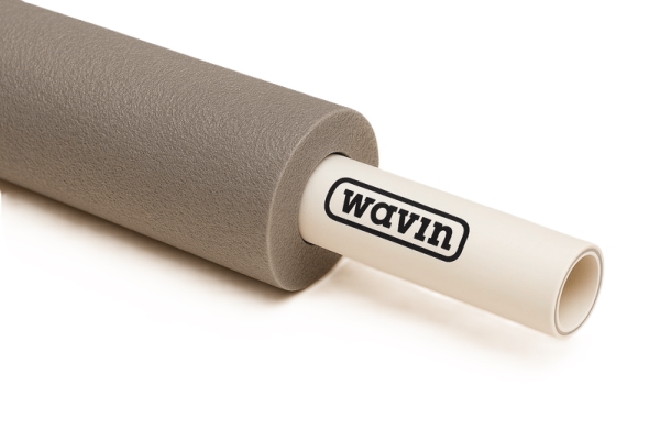 Wavin Tigris MP flerlagsrør med 13 mm grå isolering – 20 x 2,25 mm – 50 meter rulle / 087321220 – (50 meter)