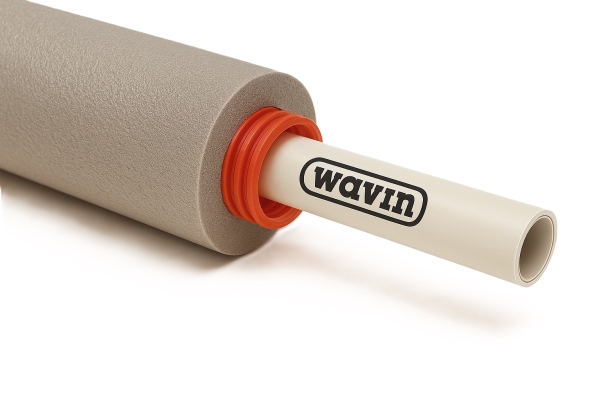 Wavin Tigris MP flerlagsrør med tomrør &amp 9 mm grå isolering - 16 x 2,0 mm - 50 meter rulle / 087323216 - (50 meter)