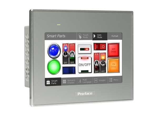 4 Wide touch panel display 1COM 1Ethernet USB host&device 24VDC GP-ProEX model