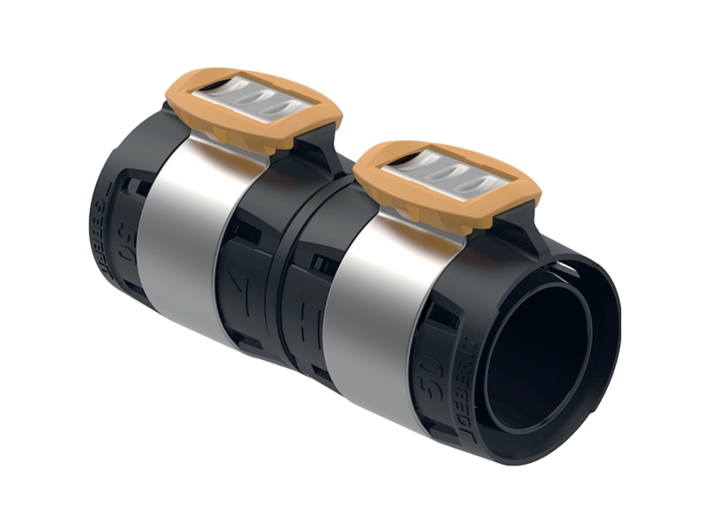GEBERIT Flowfit kobling 75 mm sort