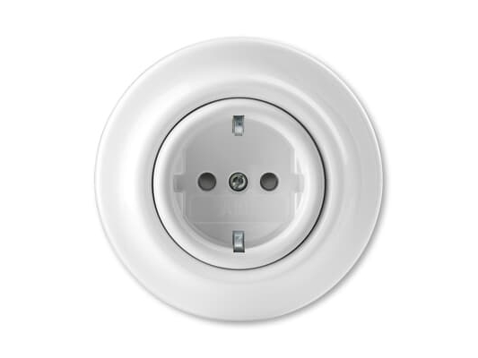 Schuko Steckdose Glänzend Weiß 16A 250V Decento