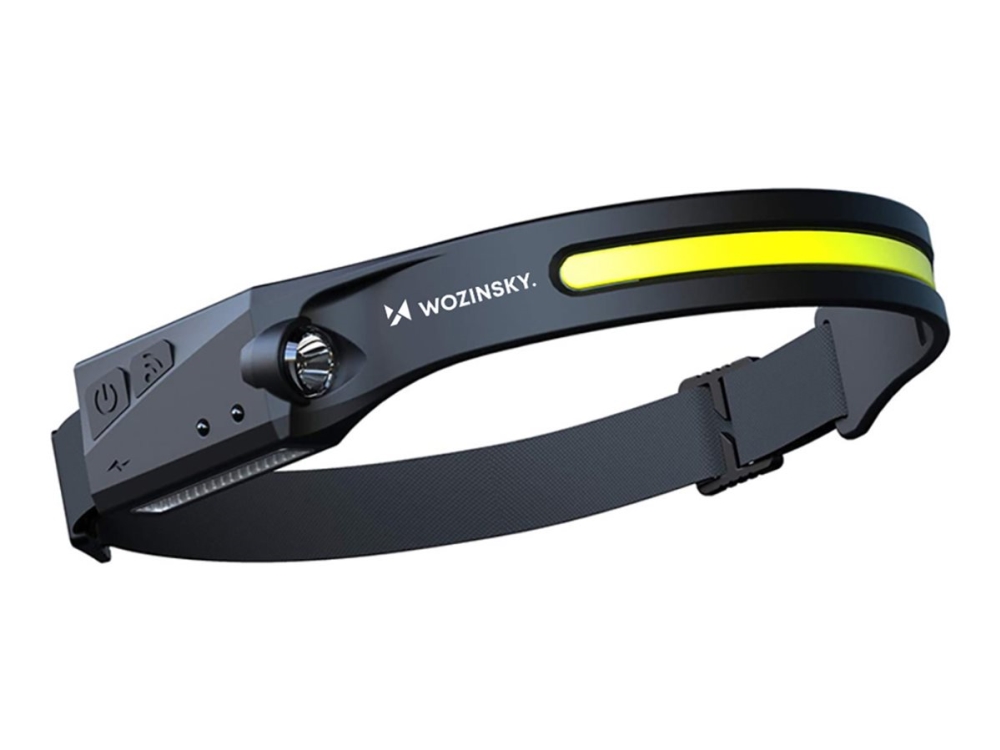 Wozinsky Wlc-1200 - Lommelygte Til Hovedet - Led/Led Cob-Lys - 3-Modus - Sort