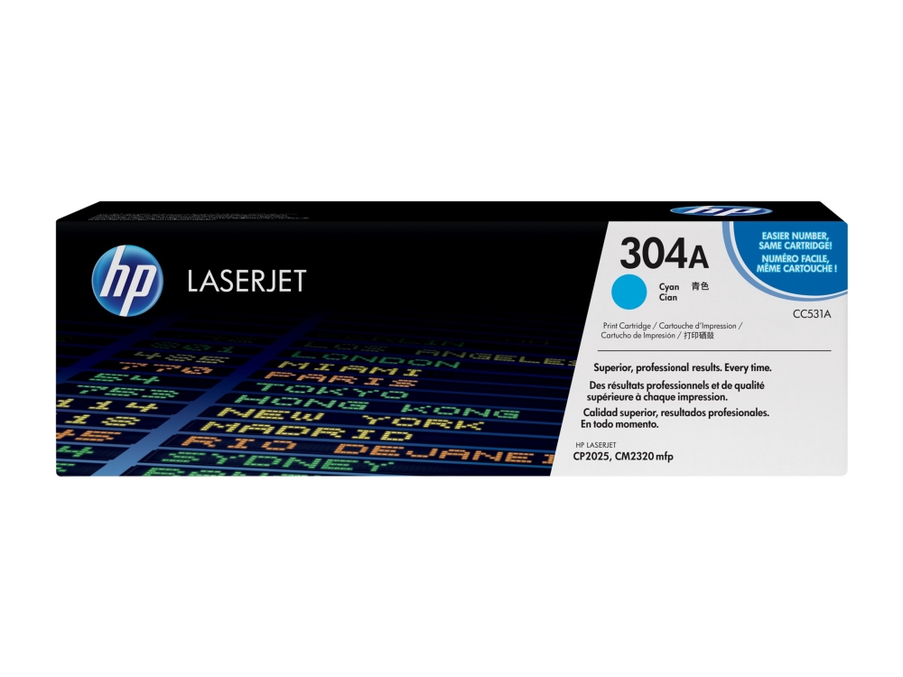 HP HP 304A Tonerkassette Cyan CC531A Modsvarer: N/A