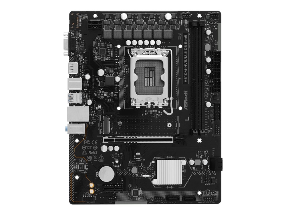 Asrock - Bundkort - Micro Atx - Lga1700 Sokkel - Usb 3.2 Gen 1 - Onboard Grafik (Cpu Påkrævet) - Hd Audio (8-Kanaler)