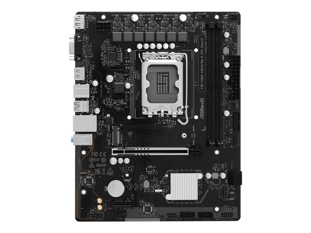 Asrock - Bundkort - Micro Atx - Lga1700 Sokkel - Usb 3.2 Gen 1 - Onboard Grafik (Cpu Påkrævet) - Hd Audio (8-Kanaler)