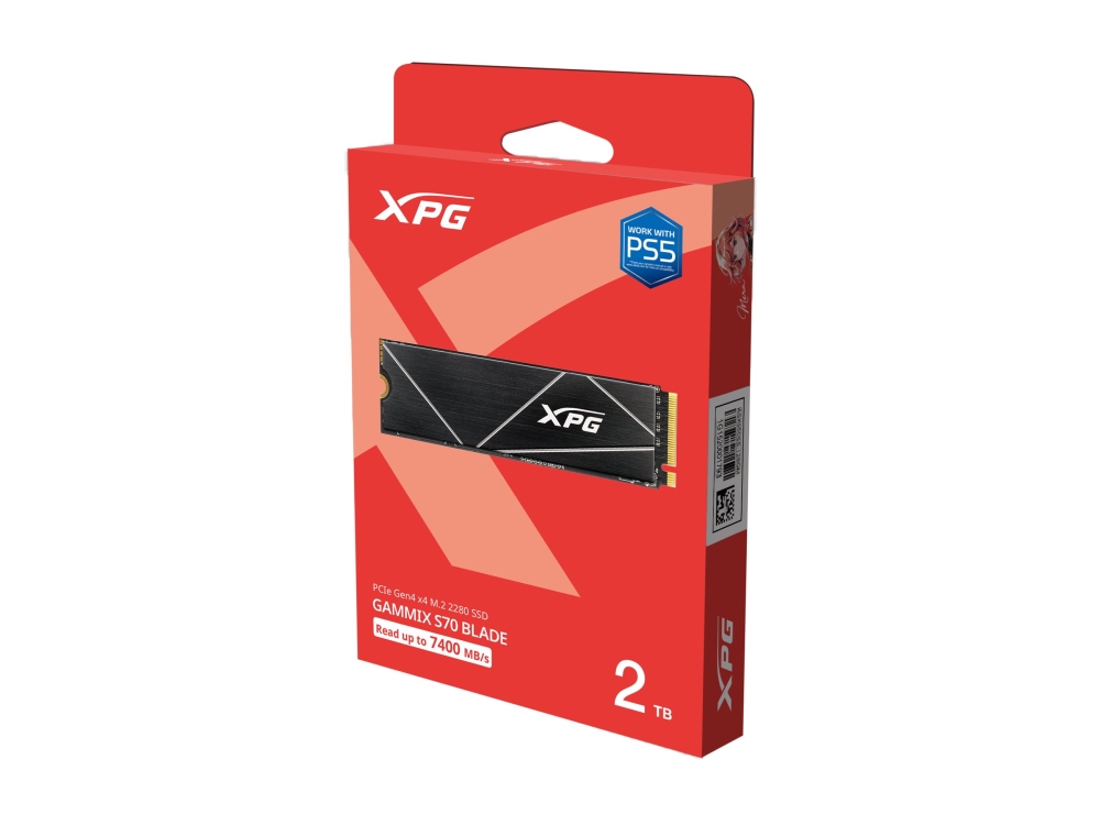Xpg Gammix S70 Blade - Ssd - 2 Tb - Intern - M.2 2280 - Pcie 4.0 X4 (Nvme) - 256-Bit Aes