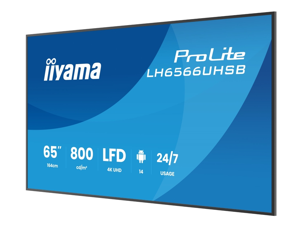Iiyama Prolite 163,8Cm (65") 4K Uhd Monitor Hdmi/Dp/Usb-C Schwarz Lh6566uhsb-B1ag - Bild 4