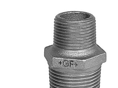 Gf Georg Fischer 1/2 X 3/8 Sort Brystnippel