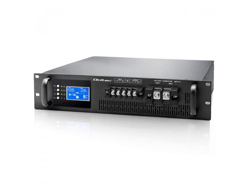 Qoltec Zasilacz Awaryjny Ups Pure Sine Wave Do Rack | 6Kva | 5000W | Power Factor 1.0 | Lcd | Epo | Usb | On-Line