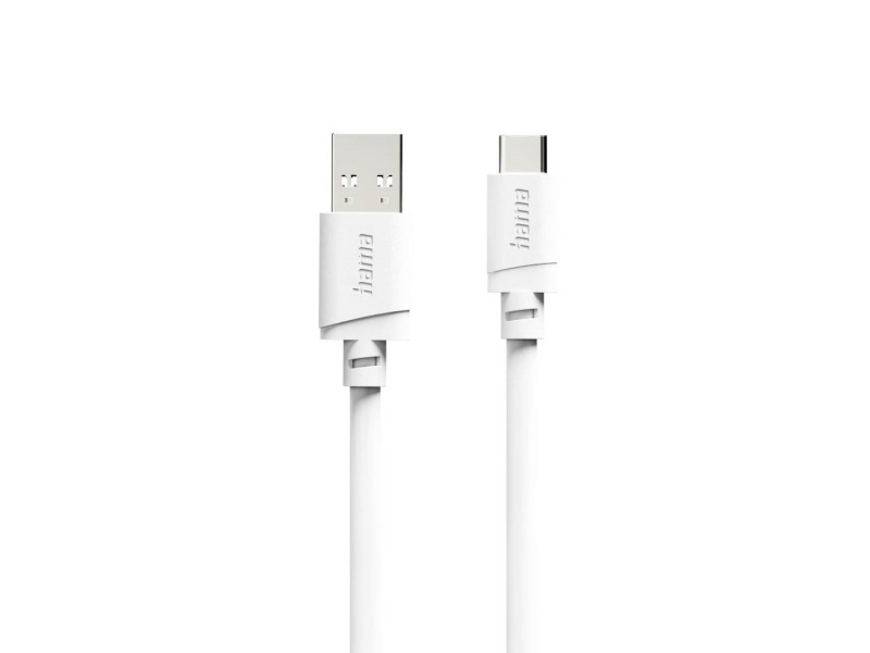 Hama Usb-A - Usb-C, 2M, Bialy
