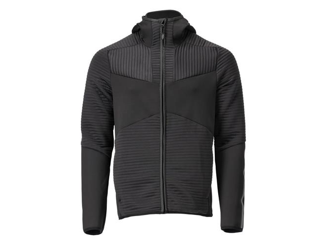Mascot Customized Fleecetrøje med hætte og lynlås 22603-681 - sort / 2XL | Trøjer | DISCOUNT | Fleecetrøje med lynlås