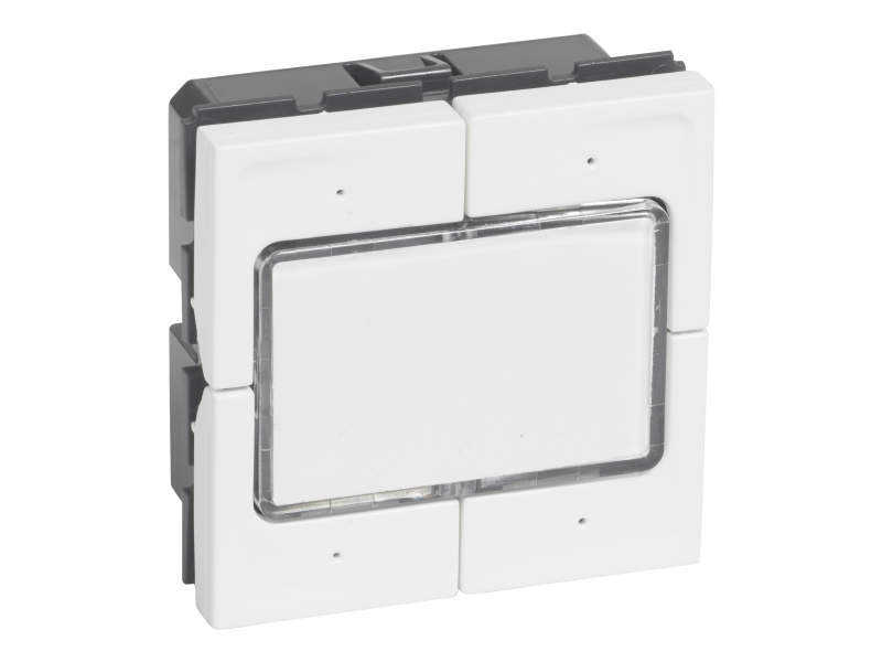 LEGRAND Mosaic fjedertryk 4P LED 2modul Hvid