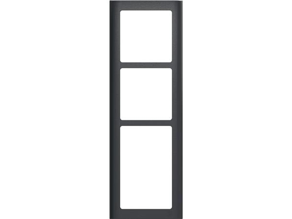 LAURITZ KNUDSEN LK FUGA SOFT ramme inkl. monteringsramme 3½ modul, Koksgrå- I pose for DIY